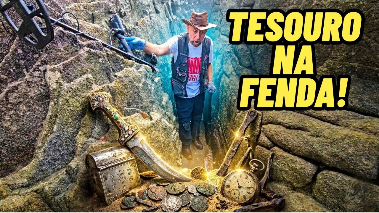 Ninguém Olhou Nessa Fenda… Até Eu Passar o Detector!