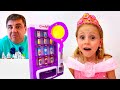 Nastya turns into princesses while playing magic candy shop