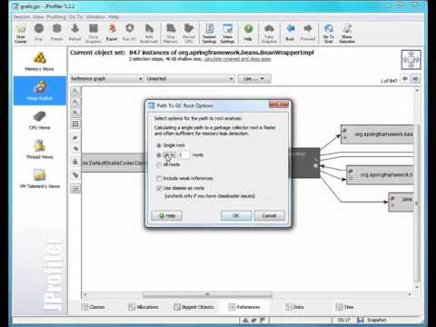 The different references views in JProfiler's heap walker (LowRes)