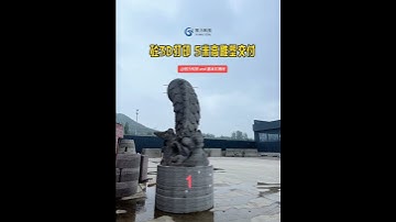 5米高的大型鱼雕塑，通过混凝土3D打印技术打印