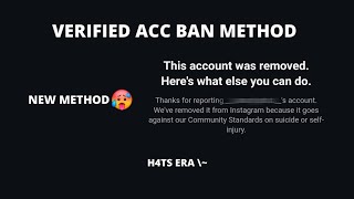 Verified account ban method | 2026 | H4TS ERA