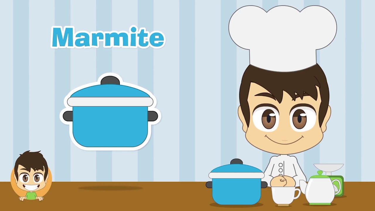 Learn ِKitchen Tools in French for Kids تعليم أدوات المطبخ باللغة