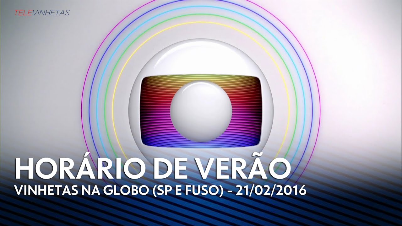 Fim do horário de verão na Globo - versão SP e Rede Fuso (21/02/2016)