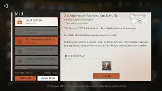 Reverse: 1999 - 3rd Anniversary Fan Creations Event Mail