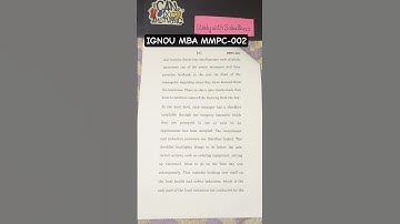 IGNOU MBA MMPC-002 : Human Resource Management (Part-3) Question Paper #mba #ignou #2025 #pyq #new