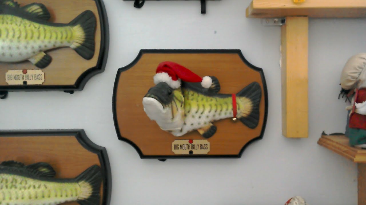 Vintage 1999 Gemmy Big Mouth Billy Bass chante chansons de Noël de