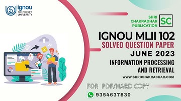 IGNOU MLII 102 previous year Solved Question paper (June 2023) | IGNOU MLIS | IGNOU Question paper