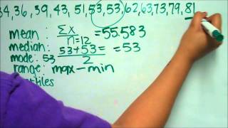 Supplemental Instruction-Math 115: Mean, Median, Mode, Range, and Quartiles