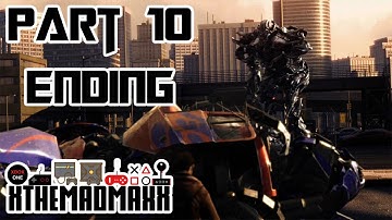 TRANSFORMERS: THE GAME Walkthrough Gameplay Part 10 - OPTIMUS PRIME BOSS & DECEPTICON ENDING