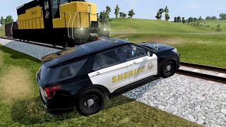 CAR VS TRAIN EXPERIENCE BEAMNG DRIVE screenshot 3