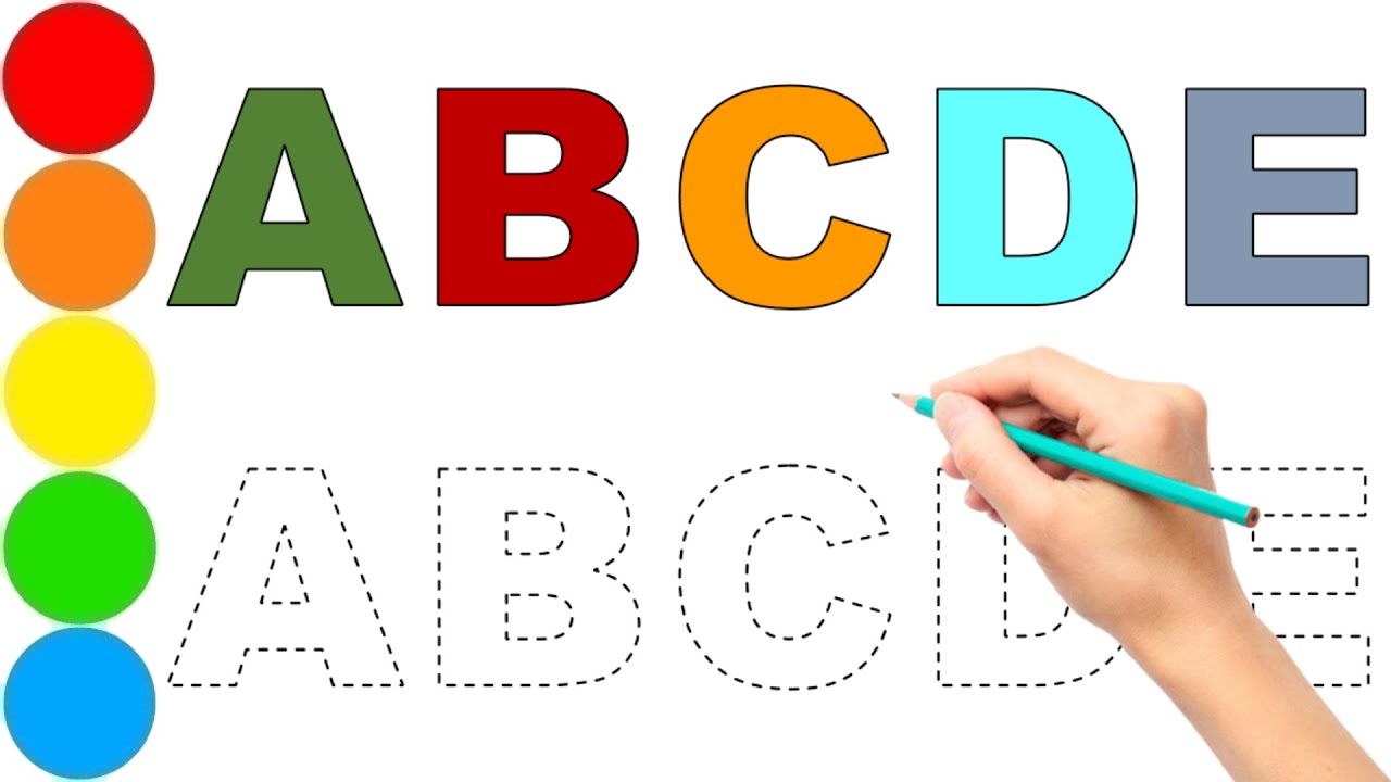 Learn to Draw ABCDE for Kids | ABCD | Alphabets | Kids class - YouTube