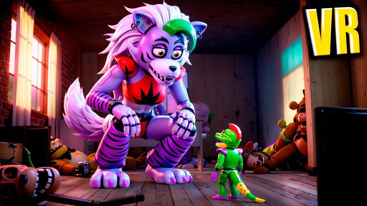 VR Гига Монти уменьшился чтобы спасти Рокси от Мимика и Монстра в BONELAB FNAF COOP