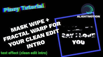 Clean Edit Intro | Mask Wipe + Fractal Warp with shake beat | Alight Motion tutorial