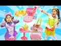 ●普段遊び●プリキュアわくわくケーキ屋さんで遊んだよ♡キュアカスタードとキュアマカロンに変身！！まーちゃん【5歳】おーちゃん【3歳】