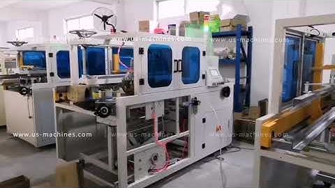 High speed horizontal carton box automatic forming erecting sealing feeding machine running video
