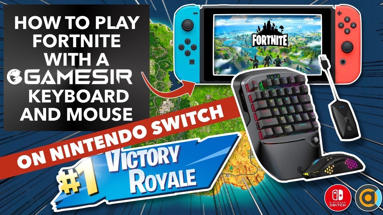 How To Play Fortnite With A Keyboard Mouse On Nintendo Switch With Gamesir Vx Aimbox Youtube