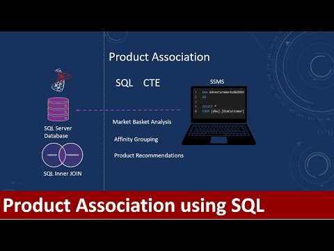 How to perform Product Association using SQL | Market Basket Analysis | Affinity Grouping | SQL