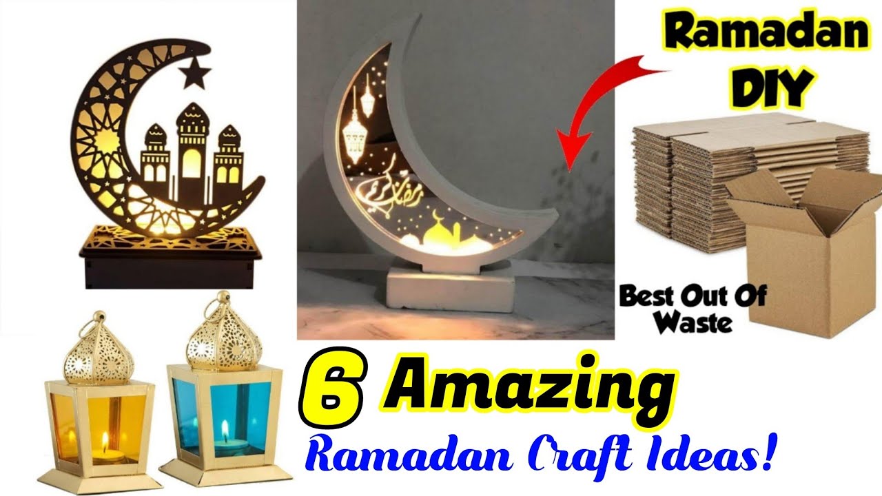 Ramadan Decoration Craft ideas - Handmade Ramadan Decor - Ramadan Craft -  DIY Ramadan Mubarak Decor 