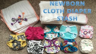 Newborn Cloth Diaper Stash - Prefolds, Flats, & Covers