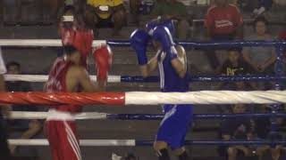 Christopher Tendean(biru) Petinju Junior Sasana Sario Boxing Camp