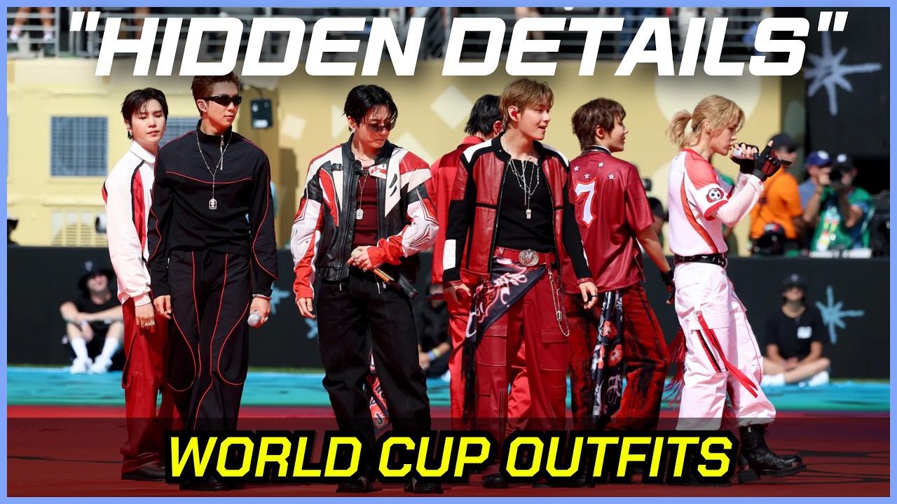 Hidden Details in BTS World Cup Halftime Outfits - YouTube