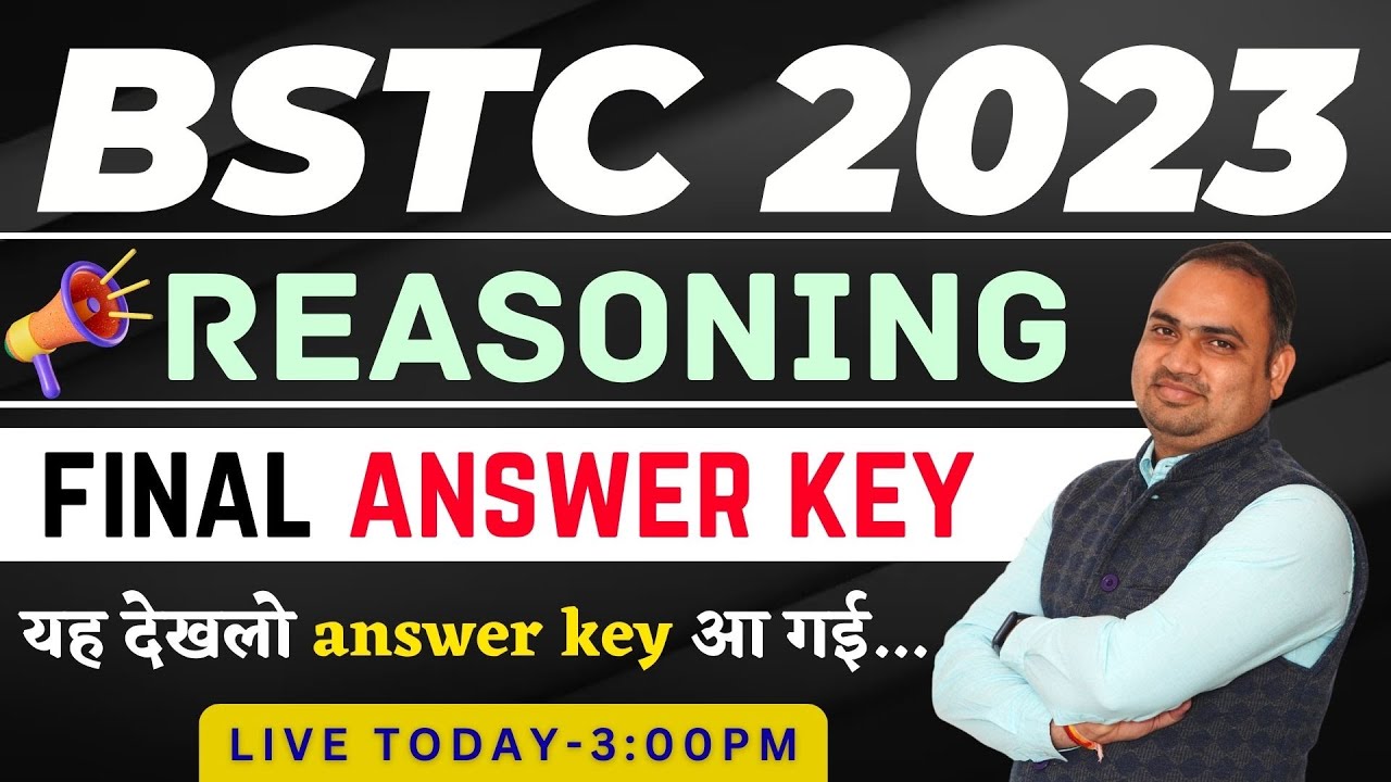 BSTC 2023 Reasoning | 28 August Full paper Solution | Final Answer key | by Naresh sir