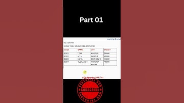 SQL Tutorial - How to Solve SQL Queries #sql #queriesinsql #dbms
