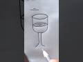 Glass drawing with letter -U #shots #artandcraft #pencilportrsit #drawing