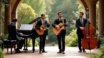 Soft Slow Spanish Guitar Music w/ Piano Cafe Lounge Latin Relaxing Music