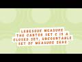 Lebesgue Measure|Cantor set C is a closed set, uncountable set of measure zero|MeasureandIntegration