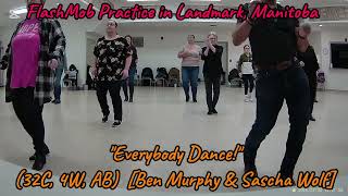 Practicing Everybody Dance! for FlashMob 2026 @ My Tuesday Line-Dance Class in Landmark, Manitoba