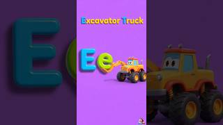 Monster Truck ABC 🚚 | Learn A B C D E with Big Trucks | Kids Short #shorts #abcd