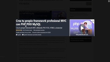 Crea tu propio framework profesional MVC con PHP POO MySQL