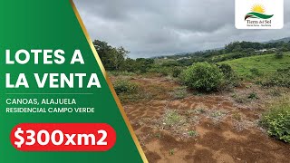 Lotes a la venta en residencial Campo Verde en Canoas de Alajuela. Lotes a la venta en residencial Campo Verde en Canoas de Alajuela.