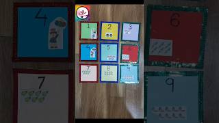 Making Number cards  1 to 9 #shortvideo #shorts #no_cards #schoolprojectideas #mathproject
