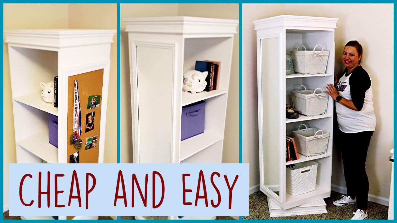 Diy Rotating Bookcase You, Spinning Bookcase Door