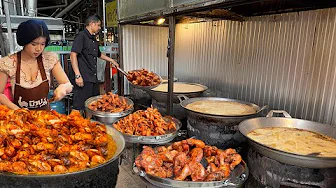 Crowds of Customers! The Best Fried Chicken Sold by a Beautiful Lady | Thai Street Food