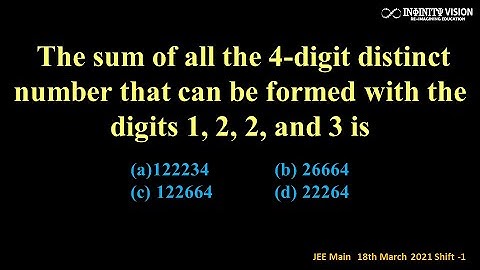 Permutations & Combinations : The sum of all the 4-digit distinct number that can be formed