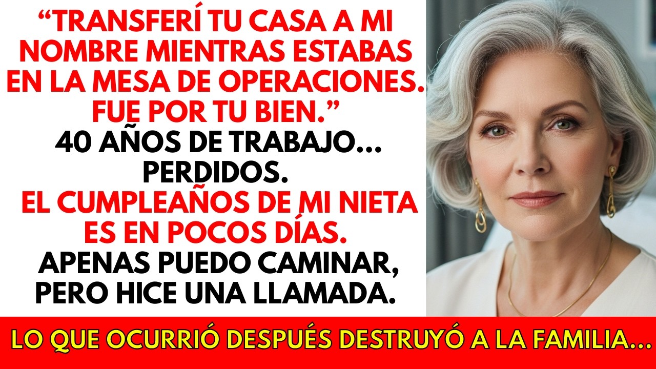 Mi hijo transfirió mi casa mientras yo estaba en cirugía lo que ocurrió después destruyó familia...
