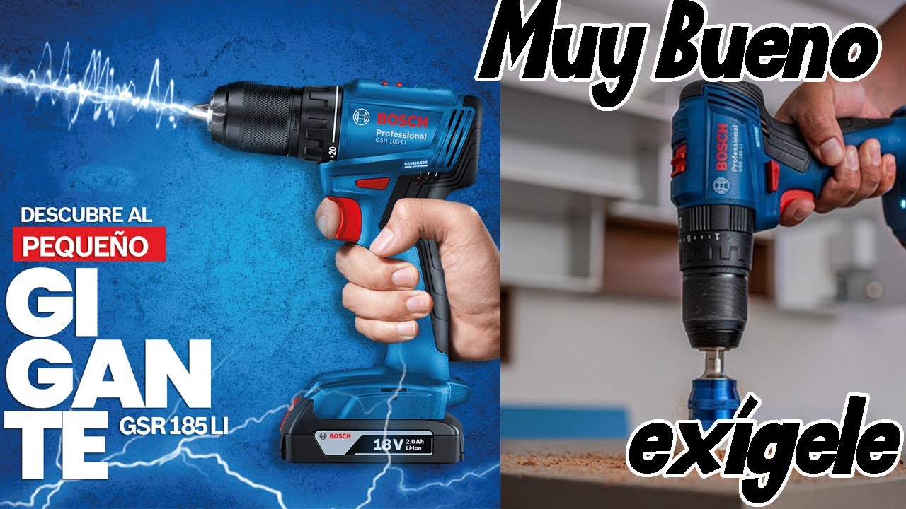 Taladro Atornillador Inalámbrico Bosch GSR 185-li 18v 2 Baterías Brush