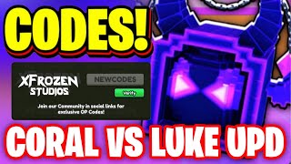 *NEW* ALL WORKING CORAL VS LUKE UPDATE CODES FOR BE A LUCKY BLOCK! ROBLOX BE A LUCKY BLOCK CODES