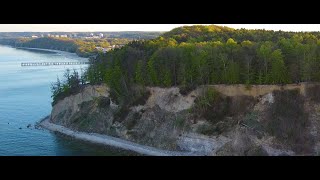 Polish seaside - Kepa Redlowska - drone view - Baltic Sea Orlowo Redlowo POLAND