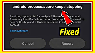 android.process.acore keeps stopping mi | Xiaomi | redmi | android process acore has stopped