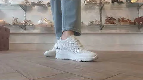 Every wardrobe needs a pair of these gorgeous premium leather Wedge Sneakers from Marco Tozzi Shoes!