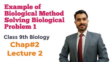 Lecture 2 Chapter 2 Example of biological method Biological problem 1  Class 9th biology