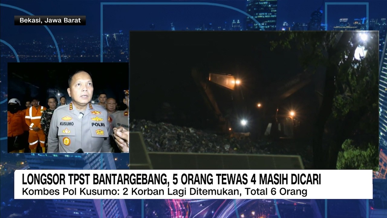 Longsor TPST Bantargebang, Polisi: 6 Jenazah Sudah Ditemukan