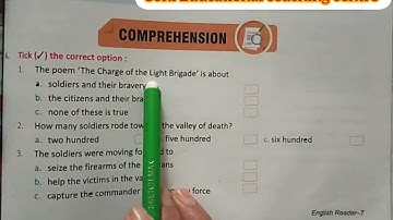 class-7,lesson-11#Thechargeofthelightbrigade#englishreader#mittsure complete exercise by Mukesh soni