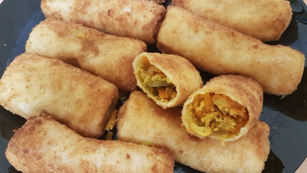 KANNUR STYLE CHICKEN SPRING ROLL Sheets made of ghee rice Shaza's