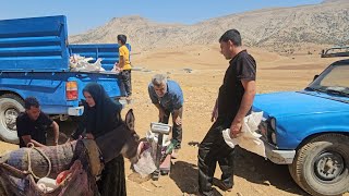 Daily life: Saleh washes clothes, sells scraps, and repairs the hut