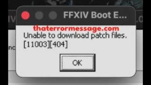 Unable to download patch files - FFXIV